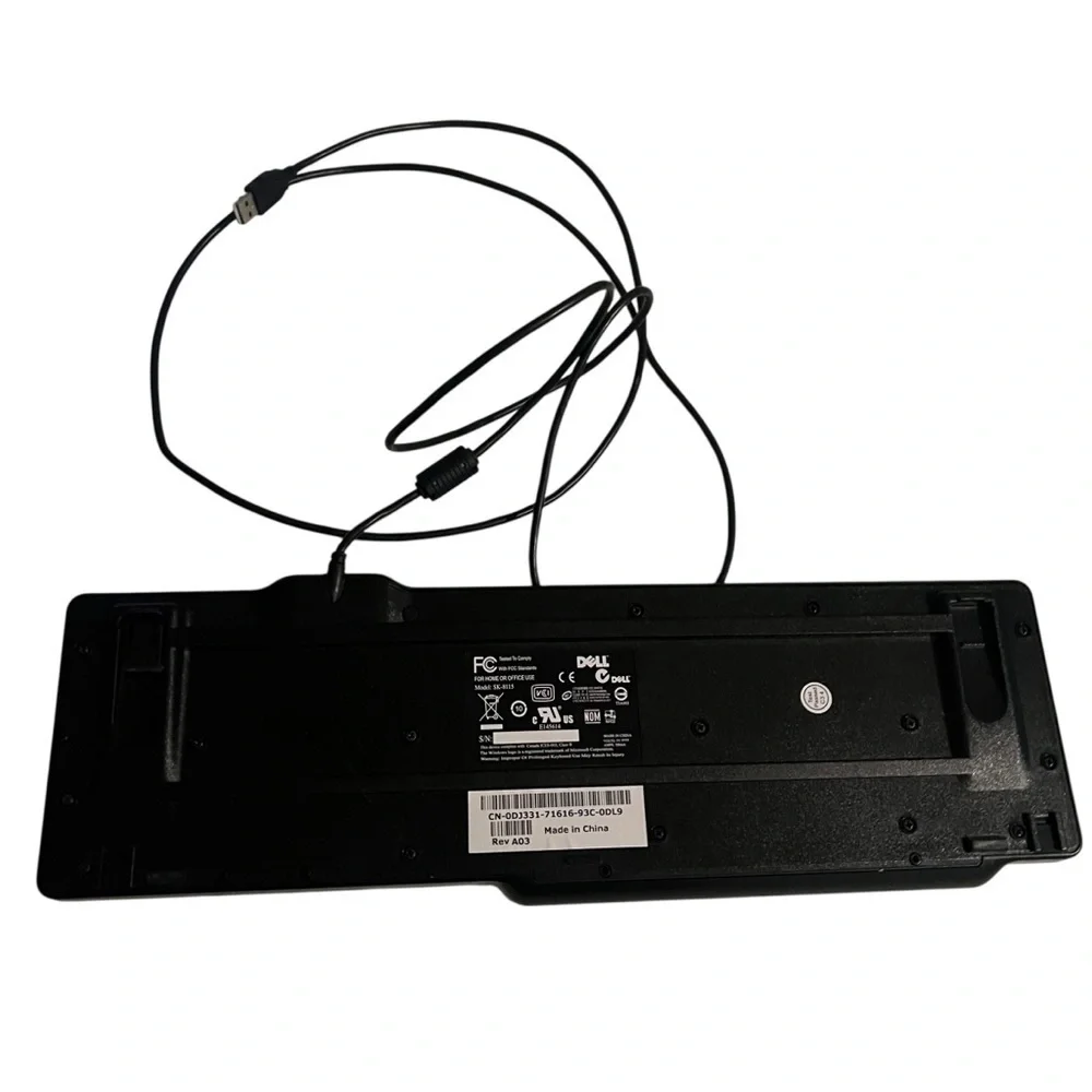 Dell Wired Keyboard Black FLAWED Missing One Stand USB Connection 10-Key